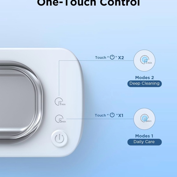 Sleek White Ultrasonic Jewelry Cleaner - Picture 4 of 9